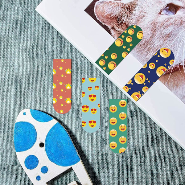 Magneettiset kirjanmerkit, magneettiset joulukirjanmerkit, värikkäät magneettiset kirjanmerkit lapsille, sivumerkit, 30 kpl