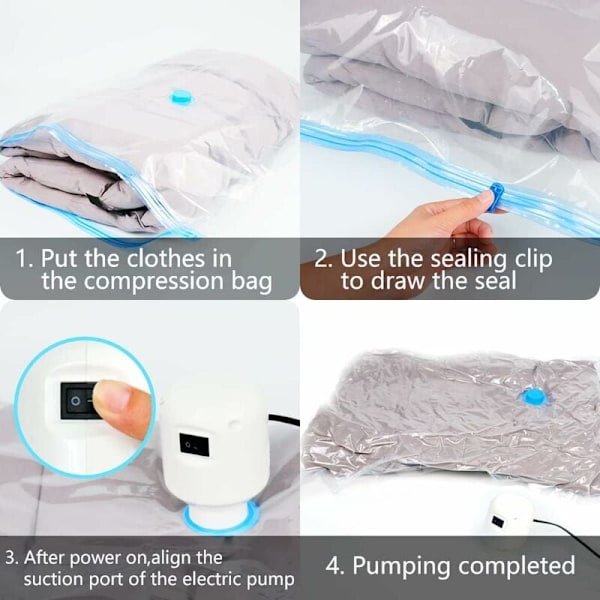 Elektrisk luftpumpe til vakuumopbevaringsposer, 55W 220V kompressionspose luftpumpe, PA 45000 luftpumpe (1 stk)