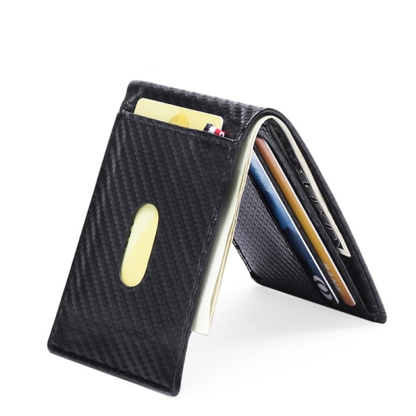 IC Herrplånbok, pieni RFID-blokkeri enkel kreditkortshållare rymmer upp till 5 kort och sedlar, perfekt för resor