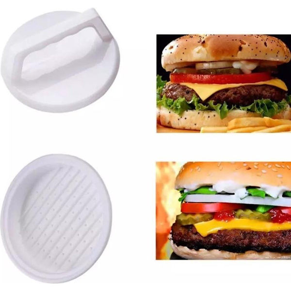 Hvid hamburgerpresser i plast