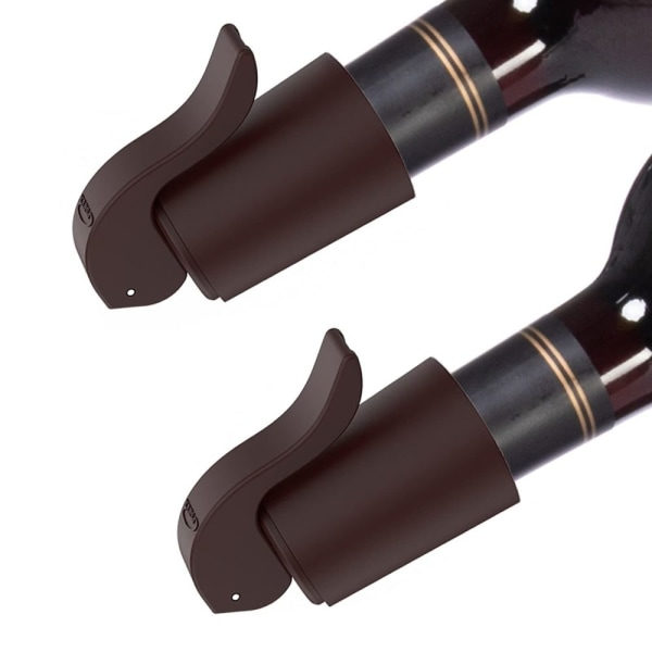 2 stk Gummi Vinpropper Vinflaskepropper SORT Black