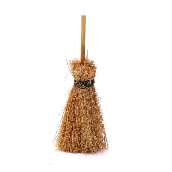 IC 1PC Mini heksekost halskæde vedhæng Charm Crystal Broom Wit B