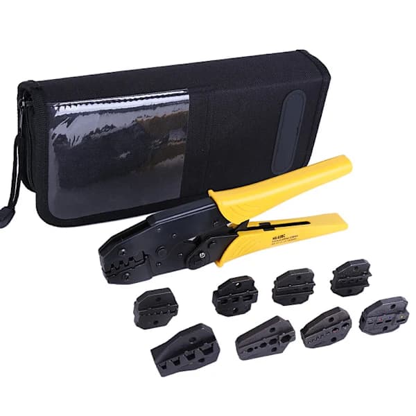 0,5-6mm² Cable Connectors Terminal Ratchet Crimping Wire Crimper Pliers Tool Kit