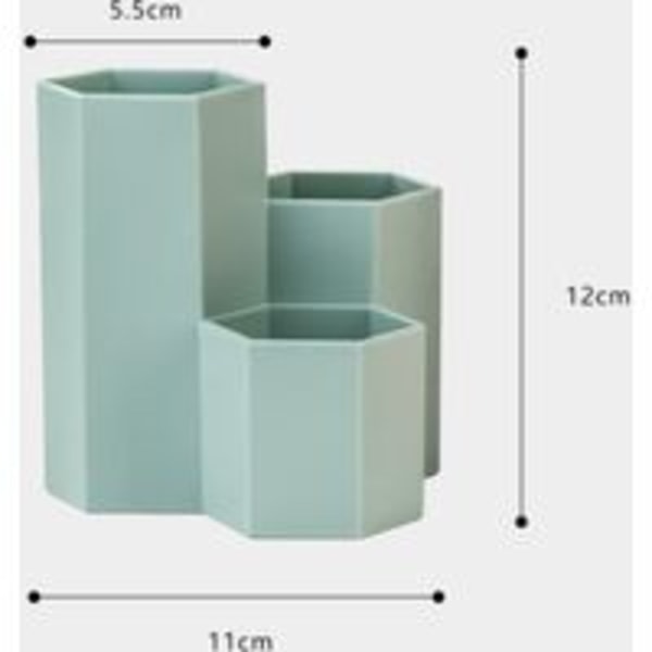 IC Multifunktionell sexkantig kreativ kruka för förvaring av sminkborstar, penslar, pennor, brevpapper - skrivbordsdekoration 12115.7CM