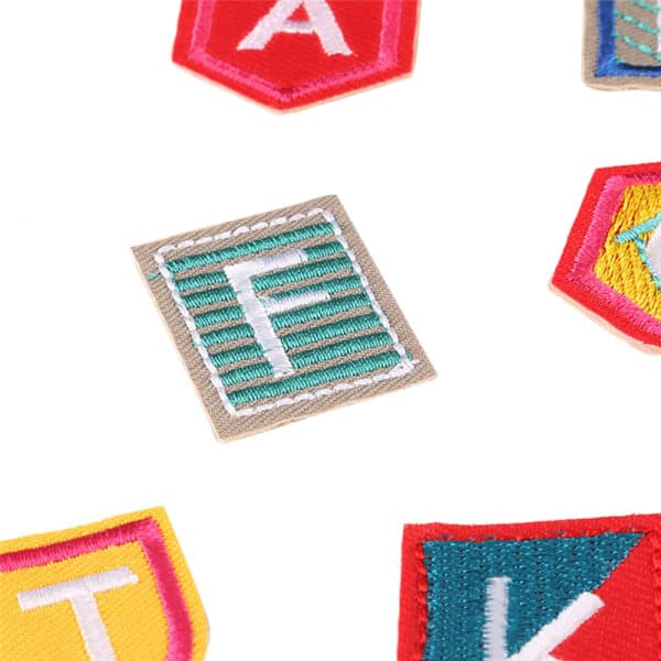 IC 26 ST/sett Broderte Bokstav Stryk På Sy På Merker Stoff