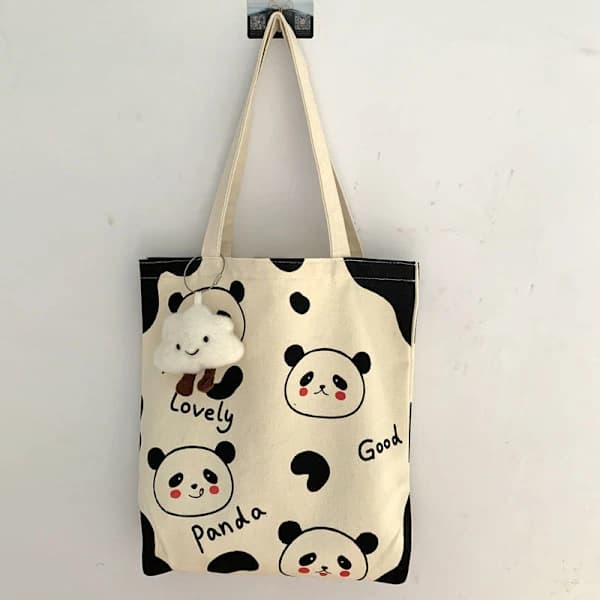 Beach Bag Aesthetic, Tote Bag, Canvas Bag with Zipper and Interior