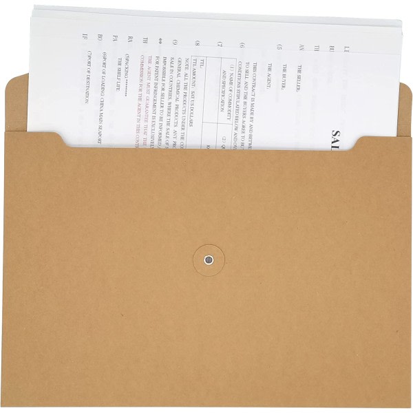 IG 10 st A4 Kraft String Envelope File Maps Organizer för Horizontal Version A5