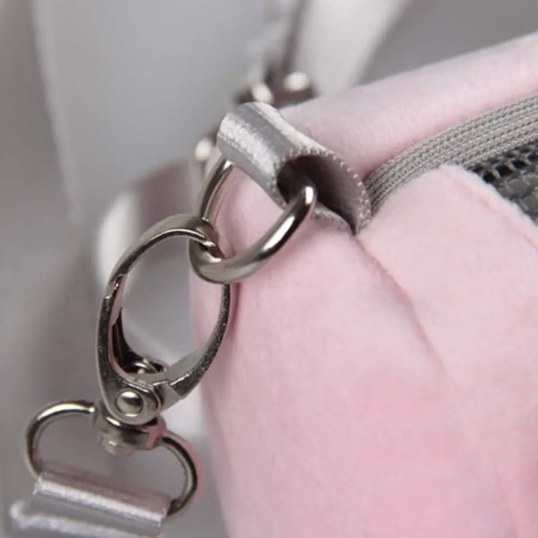 IC Hamstertaske Bærbar Cylinder Åndbar Udendørs Taske, Rosa