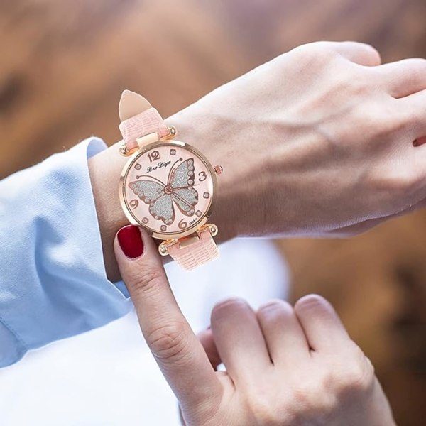 IC Watch: Analog Kvartsur med Fjärilsurtavla för Kvinnor