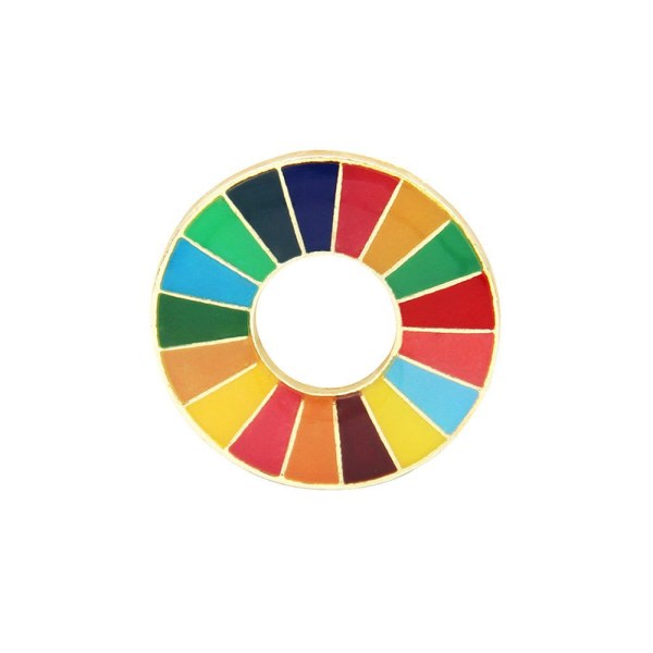 IC 17 farve UN SDG Pin-emblem (guld, sølv)