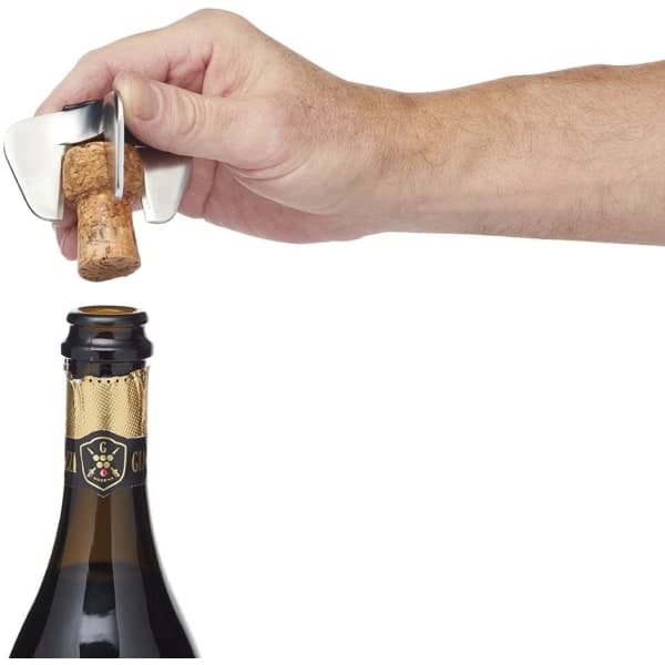 Champagne / Mousserende vinåpner, rustfritt stål, 7 x 7 x 4 cm