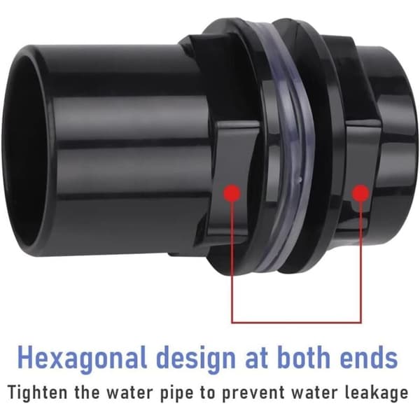 5 stk./sæt Akvarievandrørsforbindelse PVC Lige Rørforbindelse Akvarietilbehør til Akvariefisketank (40 mm)