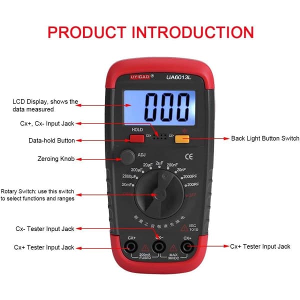 IC Digital kapacitansmätare, Kondensator Pro Tester 0,1pF - 20000uF