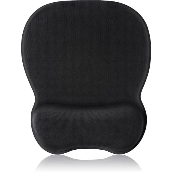 Mouse Pad with Gel Wrist Rest, Ergonomic Mouse Pad Size L 250x210mm - Washable Microfiber Surface - Non-Slip Sticky Silicone Base - for Gaming