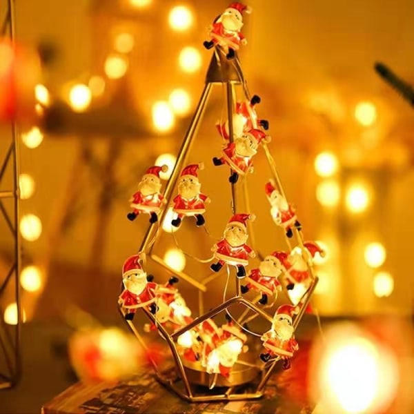 IC 2m Julgransbelysning String Tomte Cane Snögubbe Chr