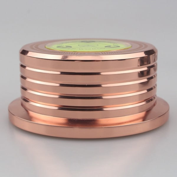 IC Metall Plateklem Lp Skive Stabilisator Skivspiller Rose Gull
