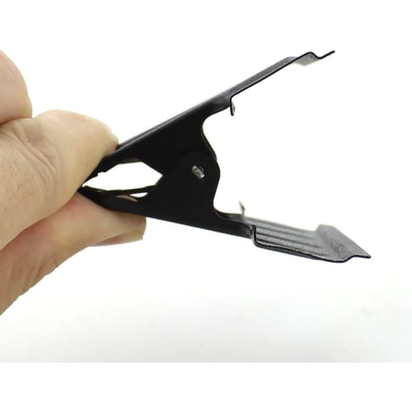 IC Pakke med 10 sorte store brevclips metalclips, 62 mm