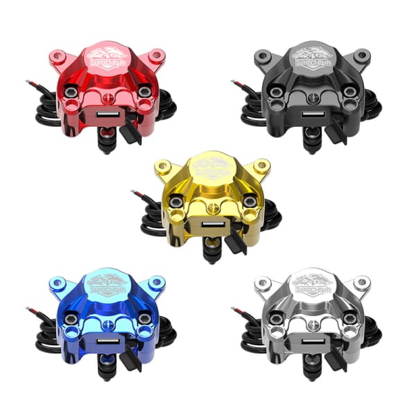 IC Crab Motorcykel Modificeret Lader USB DC 12V Lader Socket Moto Guld