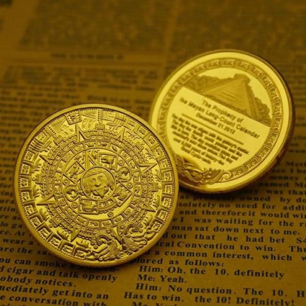 IC 1:a Maya Memorial Coin Pyramids Mynt Mexiko Aztec Commemorativ