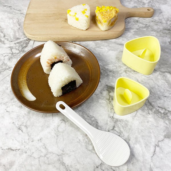 IC 3-pack/set Sushiform Form triangulär form Gul