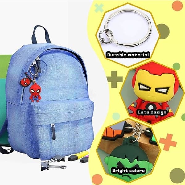 5 stk Marvel Fan Nøgleringe Superhelt Avengers Nøgleringe Nøglering IC