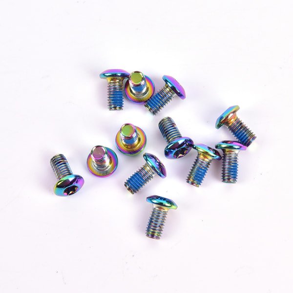 IC 12st M5x10mm Skivbroms Rotor Bultar Sykkel Bromsar Skivrotor Scr Multicolor 12Pcs