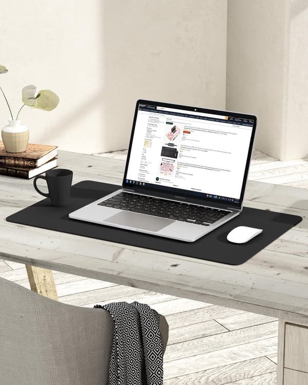 80×40 cm - Sklisikkert skinnunderlag - Vanntett tastaturmatte for bærbar PC - Stor musematte - Egnet for kontor/soverom