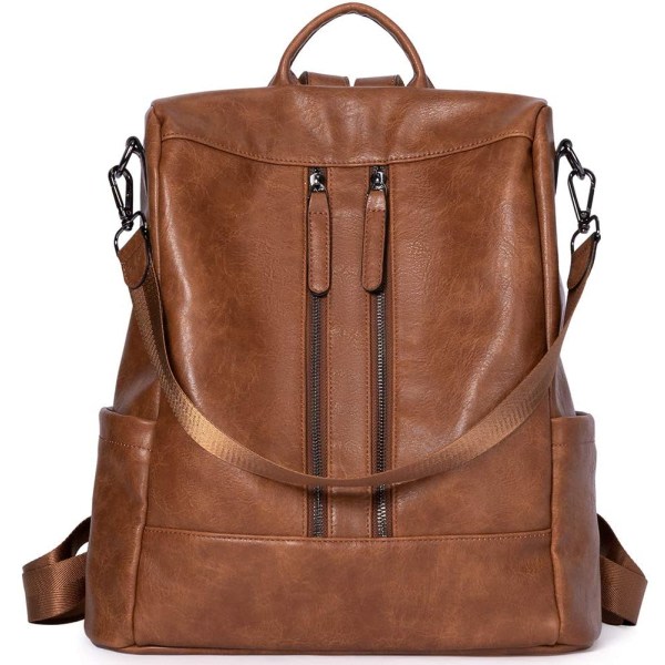 IC Ryggsäck Dam Anti Theft Läder Handväska Daypack för kvinnor