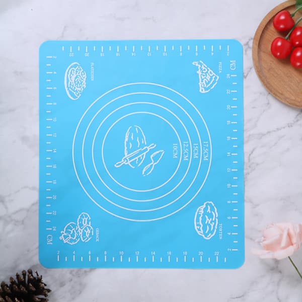 IC 26*29 cm silikon non-stick matte Kjevledeigmatte Bakverk C Blå