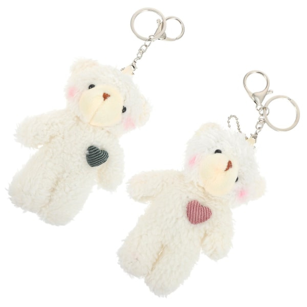 2 kpl söta björnriipukset Lovely Bear Avaimenperä Koriste Ainutlaatuiset Karhuryipukset Avaimenperä Ripustus IC