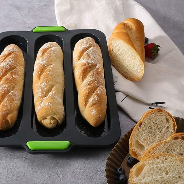 IG Silikon Baguetteform, Icke-klibbig 3 Vågor Bröd för Fransk Toast