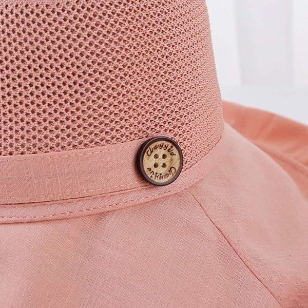 IC Dam Mesh Solhatt Sommar Strand UV-skydd UPF Vikbar Bred Brätte Hakrem