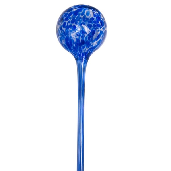 IC Målat glas lat blomvattningsapparat familie blomkruka (en uråldrig blå 8,5x30 cm)