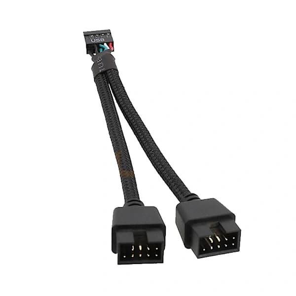 Bundkort USB 9-bens Interface Header Splitter 1 til 2 Forlængerkabel Adapter