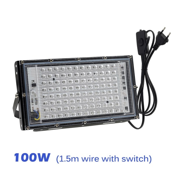 LED UV Scene Lys Ultraviolet Flood Effekt Lys til Party Bar 100W - Med EU Stik
