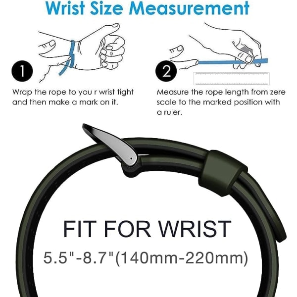 Quickfit 26 mm silikone blødt sportsvandtæt åndbart armbånd til Garmin Fenix 5X Plus, Fenix 6X Pro/safir, Enduro, Tactix Bravo grønlig sort