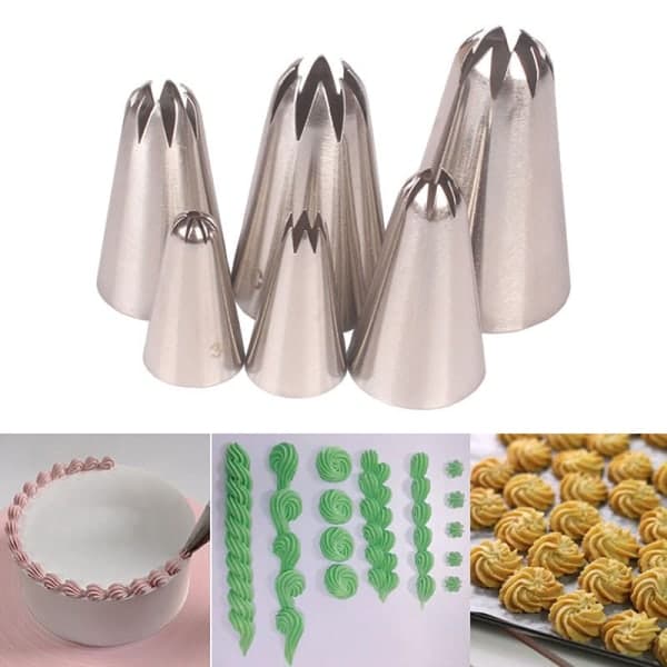 IC 5 stk/sæt Glasur Piping Bag Dyser Køkken Gadget Bagekage