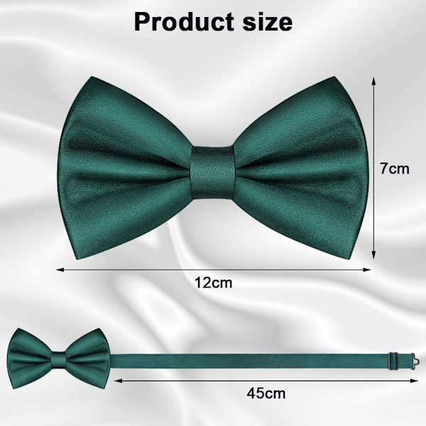Miesten Solmio, Klassinen Yksivärinen Solmio Miesten, Satiini Tuxedo Solmio, Säädettävä Muodollinen Solmio Juhliin, Hääjuhliin DARK GREEN