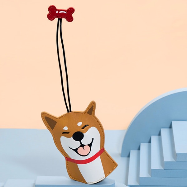 IC Creative Læder Shiba Inu Bilnøgleetui Case Hund Hushold K A1