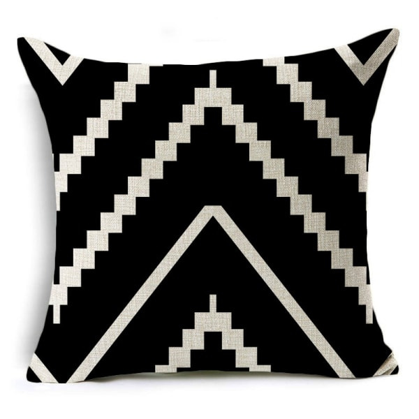 IC Fyrkantede Pyntekudde Trekk Bomullslin Hvit & Beige Striper Moderne Geometri Trykk Hjemmekudde Trekk 18 X 18 tommer, 4-pak (Stripe -1)