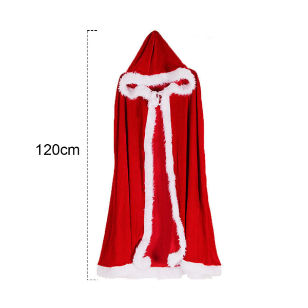 IC Hooded Cloak Jul Födelsedag Rollspel Party Dress Up 120 cm