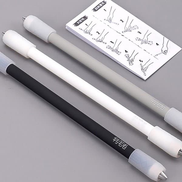 IC Nyhed Spinning Pen Roterende Spillekuglepen Frosted Sort