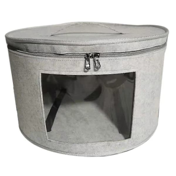 Hat Box Organizer Round Travel Hat Boxes Foldable Hat Storage Bag With Dustproof Lid Large Hat Storage