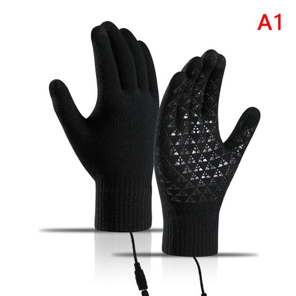 1 par USB-oppvarmede hansker Touch-varmehansker A1