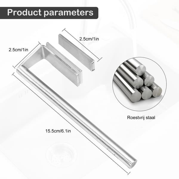 Magnetisk disktrasehållare i rostfritt stål för kökssvamp och disktrasa 15 cm silver