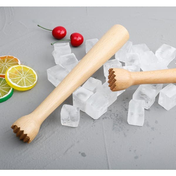 IC Træ Muddler til Cocktails - Robust Træ Isknuser - Elegant Træ Mojito Muddler Barværktøj - Praktisk Cocktail Muddler