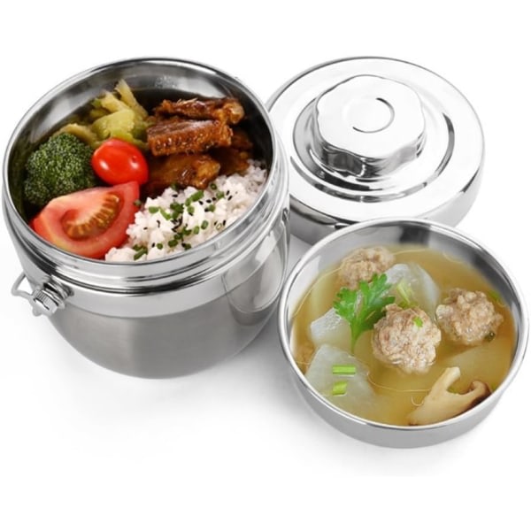 IC Matboks Isolerende Lunsjboks Rustfritt Stål Vakuum Bento