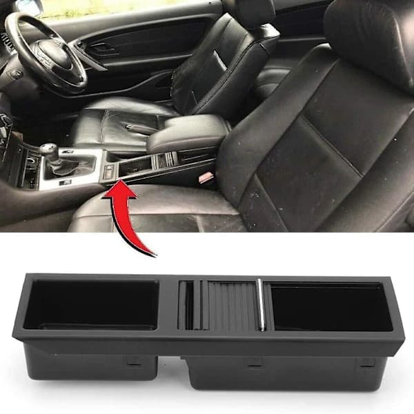 Car Center Console Tray Storage Insert Cup Holder 51167038323 Fits For 3 Series E46 1998-2007