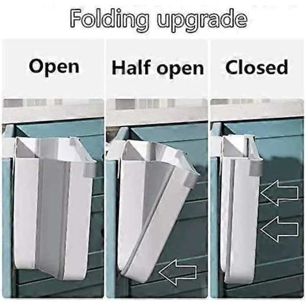 Foldable Kitchen Waste Bin Door Kitchen Wall Mounted Trash Can Kitchen Basket for Car Home Office, Only One