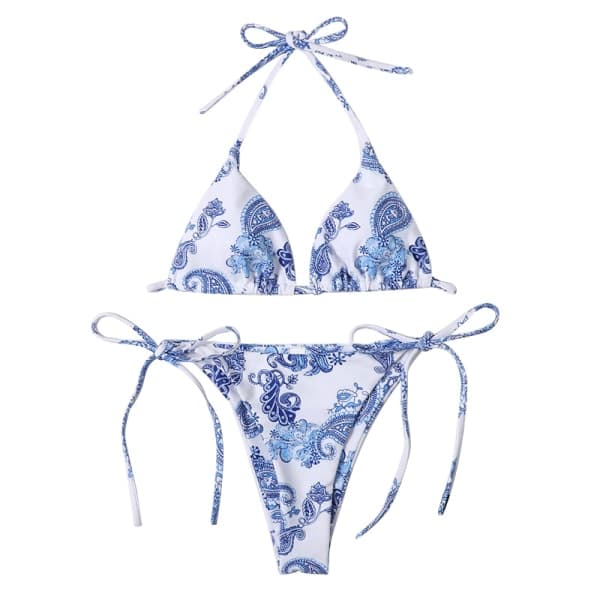 IC Bikini med Triangel-BH, Knytkant og Bikinisnäppe